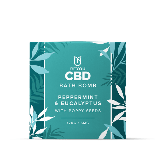the best CBD bath bomb for pain, with peppermint and eucalyptus 